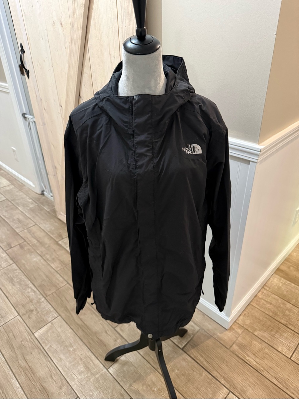 The North Face Black Hooded Rain Jacket